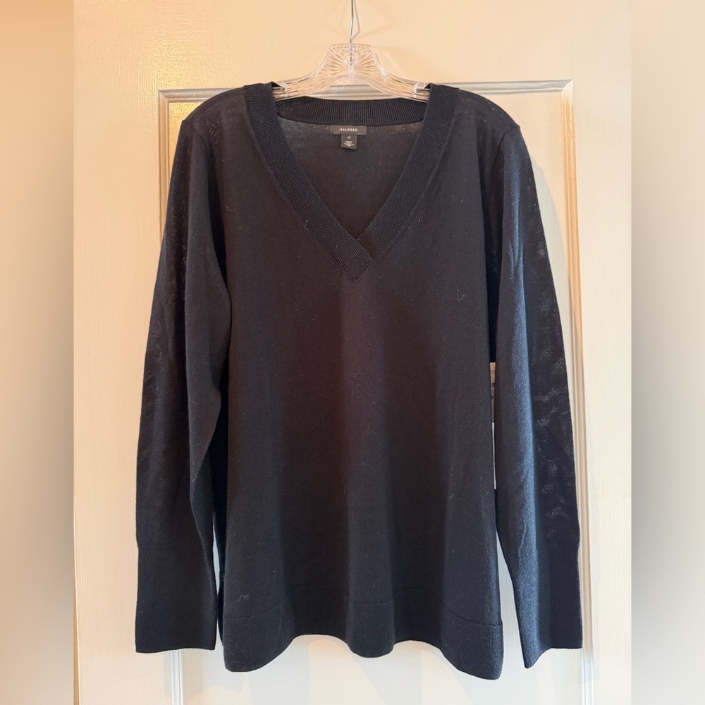 Nordstrom Black Halogen V Neck Sweater
